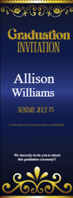 Custom Outdoor Yard Signs Multiple Sizes Graduation Invitation