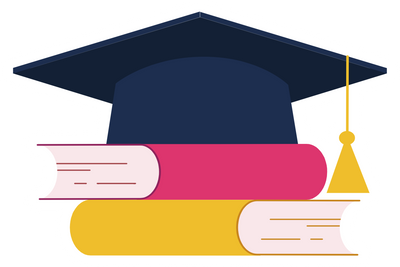 Custom Outdoor Yard Signs Multiple Sizes Graduation Hat and Books