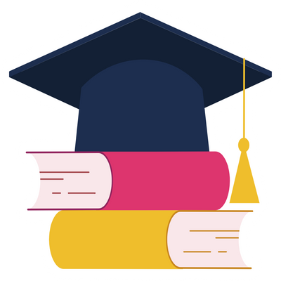Custom Outdoor Yard Signs Multiple Sizes Graduation Hat and Books