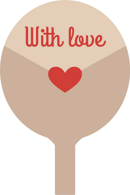 Custom Hand Fans Multiple Shapes Love