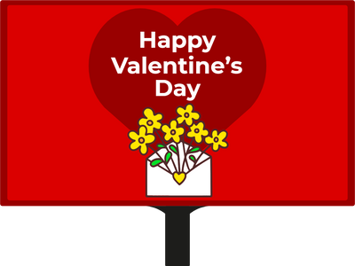 Custom Hand Fans Multiple Sizes Valentine Flowers