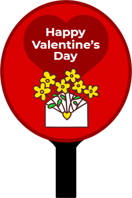 Custom Hand Fans Multiple Sizes Valentine Flowers