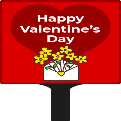 Custom Hand Fans Multiple Sizes Valentine Flowers