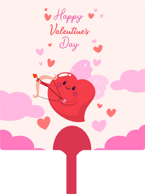 Custom Hand Fans Multiple Sizes Love heart