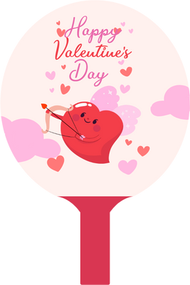 Custom Hand Fans Multiple Sizes Love heart