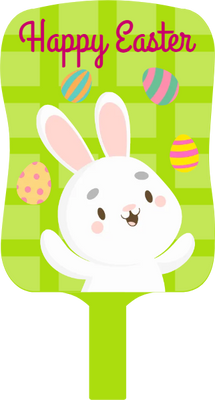 Custom Hand Fans Multiple Sizes Easter Bunny