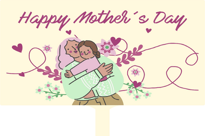 Custom Hand Fans Multiple Sizes Happy Mother's Day