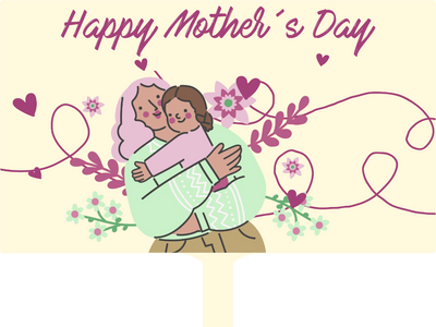 Custom Hand Fans Multiple Sizes Happy Mother's Day