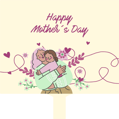 Custom Hand Fans Multiple Sizes Happy Mother's Day