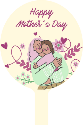 Custom Hand Fans Multiple Sizes Happy Mother's Day