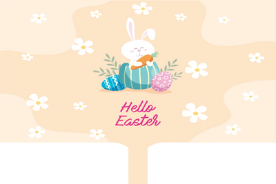 Custom Hand Fans Multiple Sizes Hello Easter