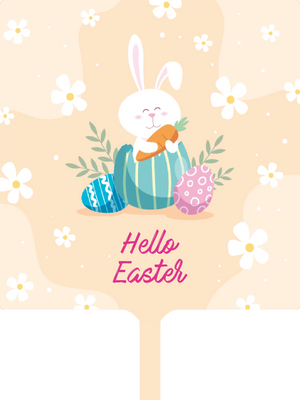 Custom Hand Fans Multiple Sizes Hello Easter