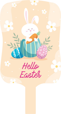 Custom Hand Fans Multiple Sizes Hello Easter
