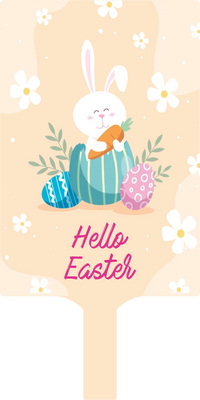 Custom Hand Fans Multiple Sizes Hello Easter