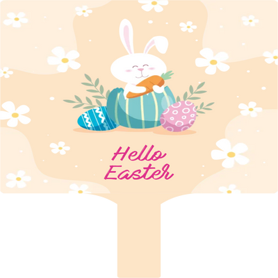 Custom Hand Fans Multiple Sizes Hello Easter