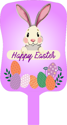 Custom Hand Fans Multiple Sizes Easter Purple