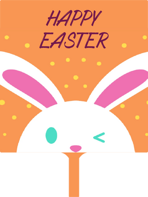 Custom Hand Fans Multiple Sizes Orange Easter