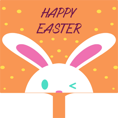Custom Hand Fans Multiple Sizes Orange Easter