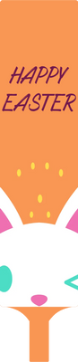 Custom Hand Fans Multiple Sizes Orange Easter