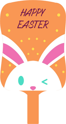 Custom Hand Fans Multiple Sizes Orange Easter
