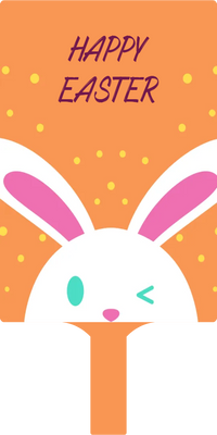 Custom Hand Fans Multiple Sizes Orange Easter