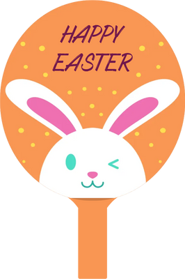 Custom Hand Fans Multiple Sizes Orange Easter