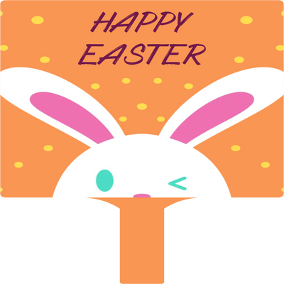 Custom Hand Fans Multiple Sizes Orange Easter
