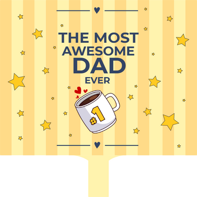 Custom Hand Fans The Most Awesome Dad
