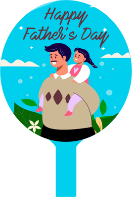 Custom Hand Fans Multiple Sizes Happy Father's Day