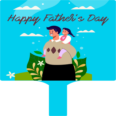 Custom Hand Fans Multiple Sizes Happy Father's Day