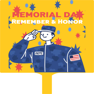 Custom Hand Fans Multiple Sizes Remember & Honor Memorial Day