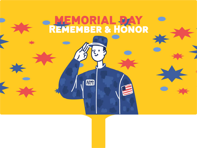 Custom Hand Fans Multiple Sizes Remember & Honor Memorial Day
