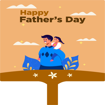 Custom Hand Fans Multiple Sizes Happy Father's Day Sign