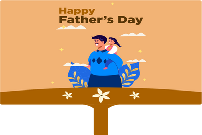 Custom Hand Fans Multiple Sizes Happy Father's Day Sign