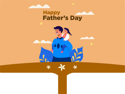 Custom Hand Fans Multiple Sizes Happy Father's Day Sign