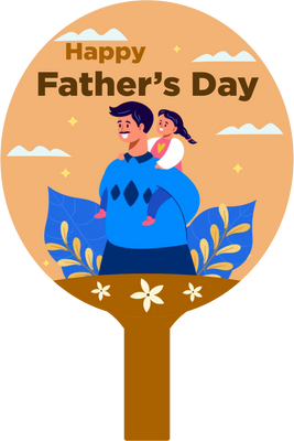 Custom Hand Fans Multiple Sizes Happy Father's Day Sign