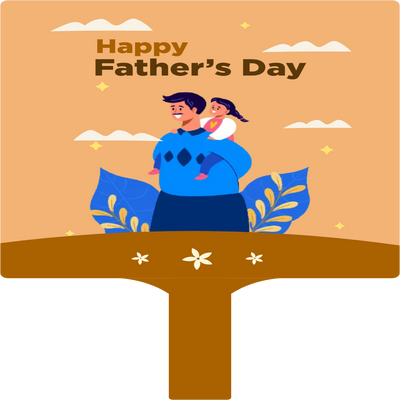 Custom Hand Fans Multiple Sizes Happy Father's Day Sign