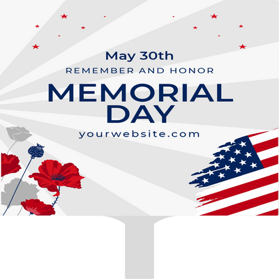 Custom Hand Fans Multiple Sizes Honor Memorial Day Tribute