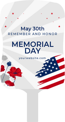 Custom Hand Fans Multiple Sizes Honor Memorial Day Tribute
