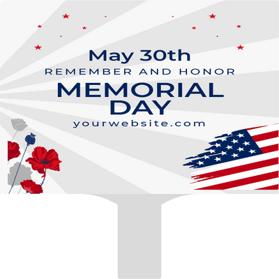 Custom Hand Fans Multiple Sizes Honor Memorial Day Tribute