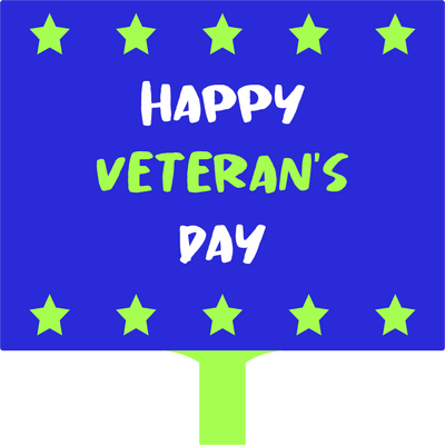 Custom Hand Fans Multiple Sizes  Happy Veteran's Day