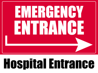 Custom Outdoor Yard Signs Multiple Sizes Emergency Entrance