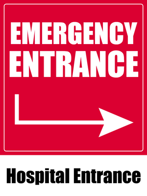Custom Outdoor Yard Signs Multiple Sizes Emergency Entrance