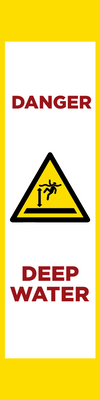Custom Outdoor Yard Signs Multiple Sizes Danger Deep Water
