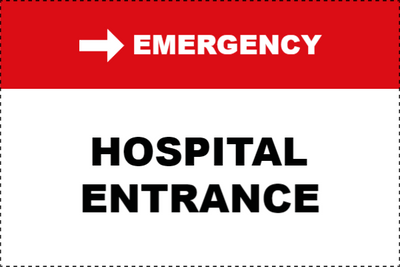 Custom Outdoor Yard Signs Multiple Sizes Hospital Entrance