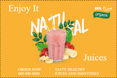 Custom Outdoor Yard Signs Multiple Sizes  Enjoy Natural Juice