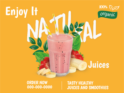 Custom Outdoor Yard Signs Multiple Sizes  Enjoy Natural Juice