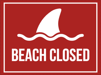 Custom Outdoor Yard Signs Multiple Sizes Beach Closed