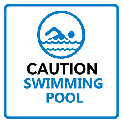 Custom Outdoor Yard Signs Multiple Sizes Swimming Pool Caution