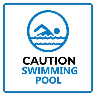 Custom Outdoor Yard Signs Multiple Sizes Swimming Pool Caution